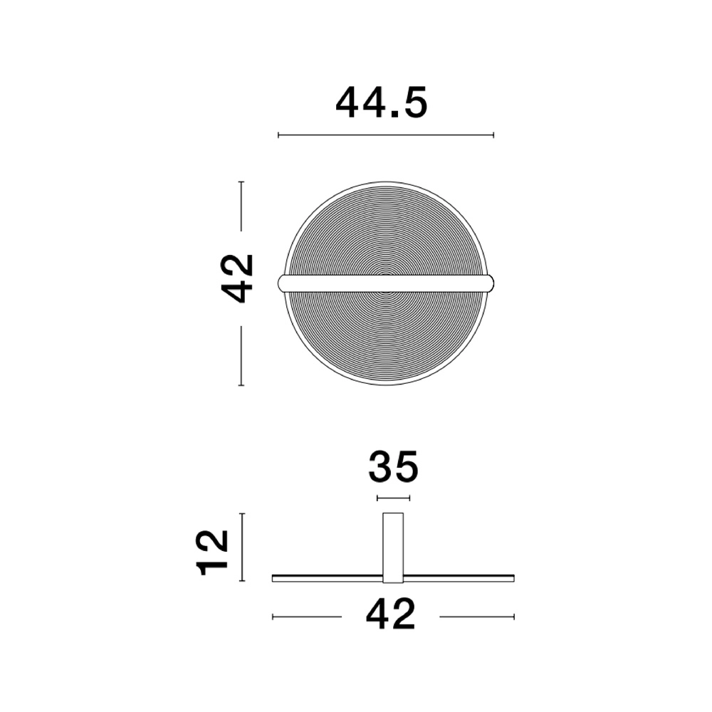 Sleek ceiling lamp Noah Ø 42cm coffee brown Lyora 5212017439390