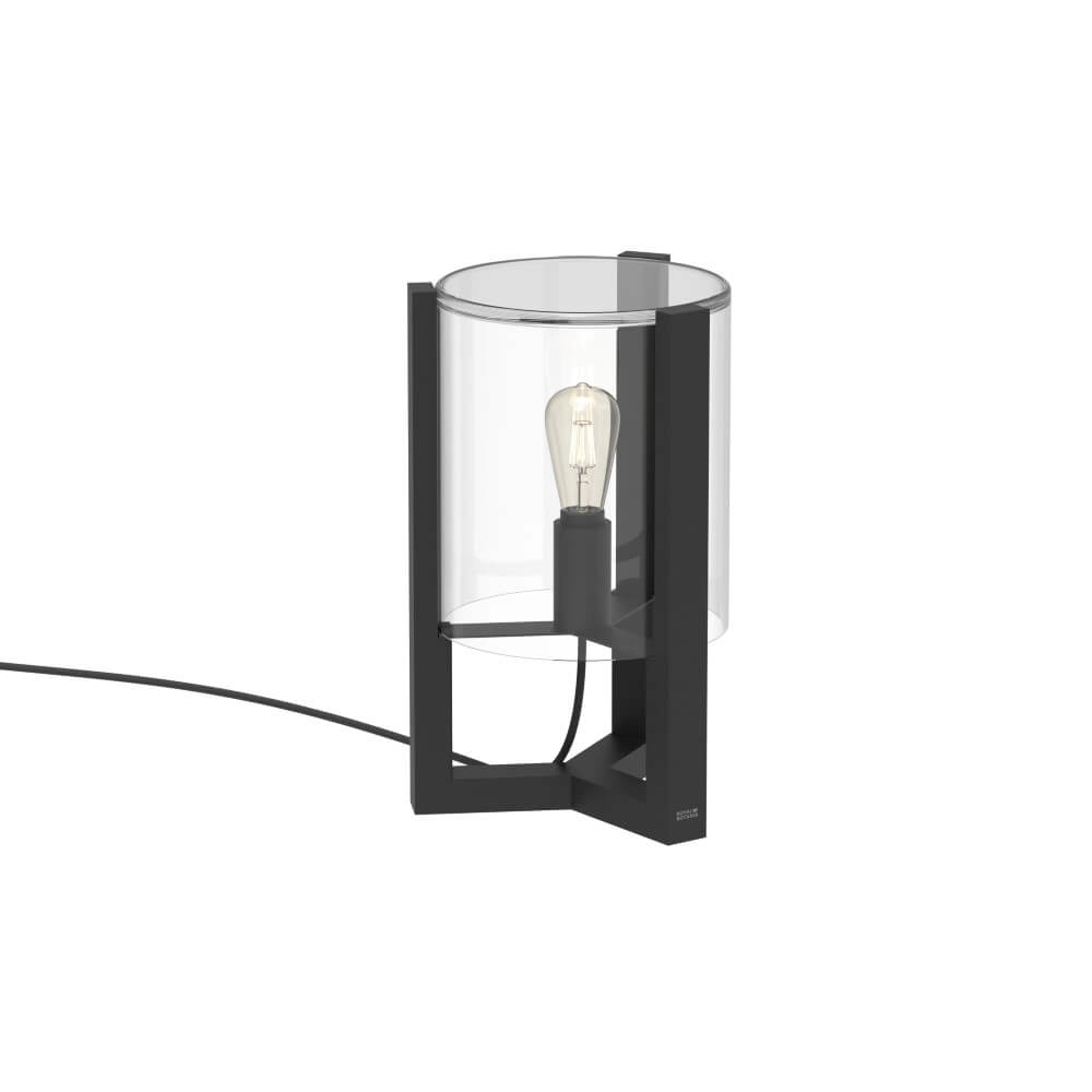 Table lamp 45cm Tristar anthracite with clear glass