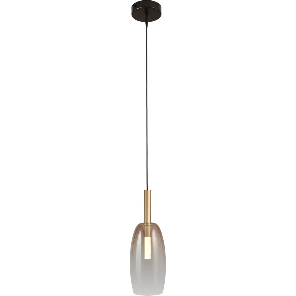 Pendant lamp Ø 11.5cm Lido Olive Gold with gold-fading glass