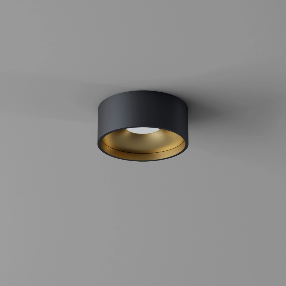 Bathroom ceiling light Oran Ø 12cm - Black/gold Artdelight 8720701103900