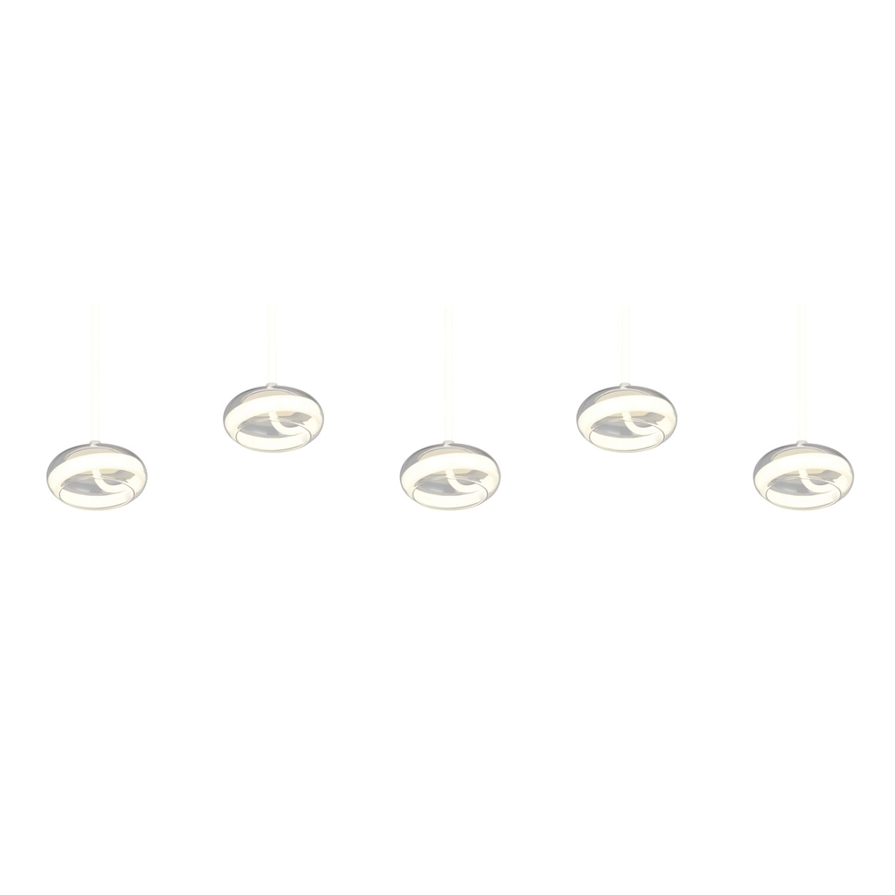 5-light design pendant lamp Tarsia white Trio 4017807683400