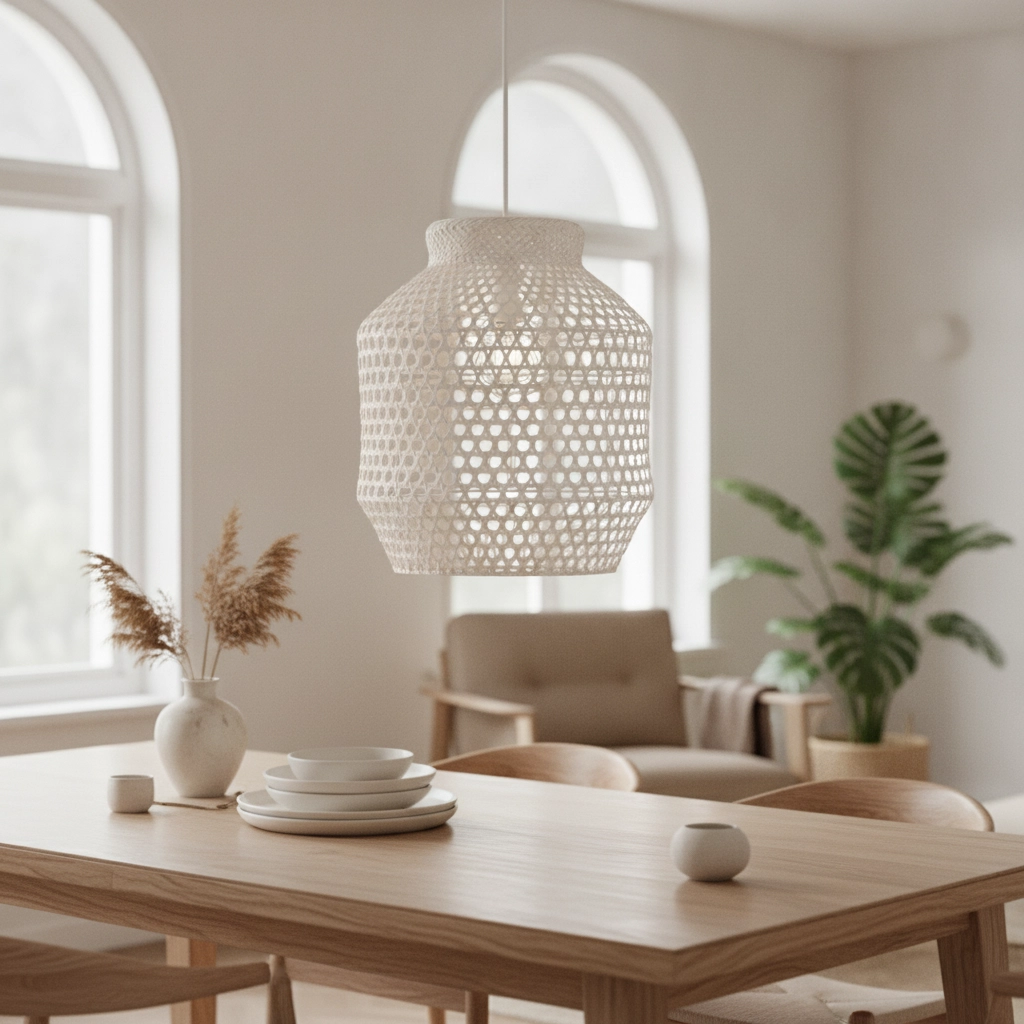 White pendant lamp Mia Ø 35cm