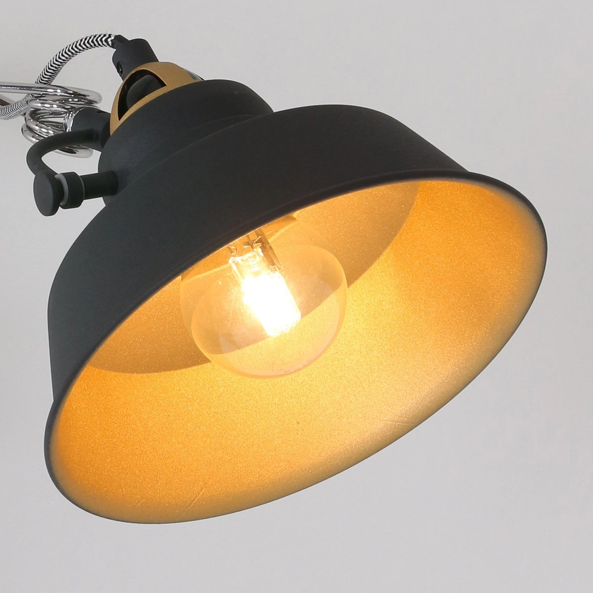 Wall lamp Mexlite black with gold Steinhauer 8712746114720