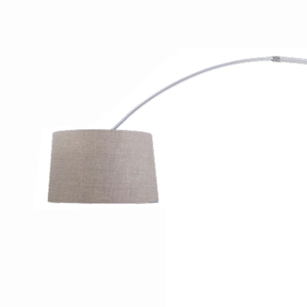Arc lamp Gramineus gray with taupe lampshade Steinhauer 8712746092868