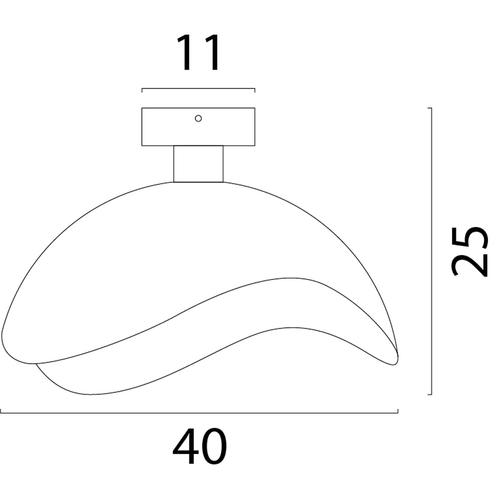 Design ceiling lamp Volta Ø 40cm - wavy - sand Masterlight 8718121390437