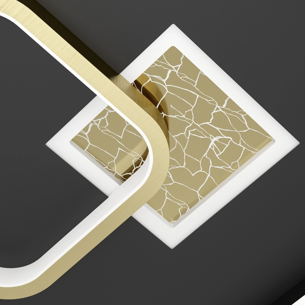 Design ceiling lamp Tiriolo LED - Black with Gold - 38x38cm Eglo 9008606316373