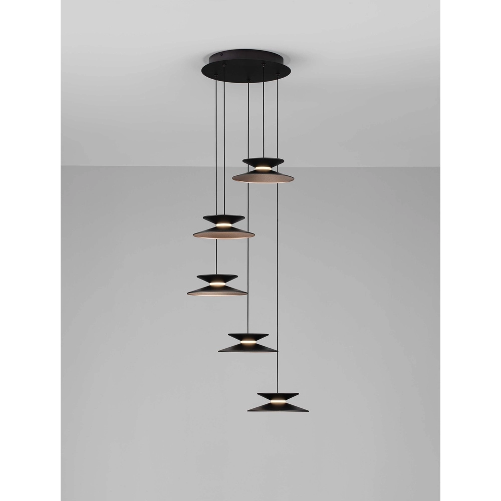 Design pendant lamp Morfi 5-light black