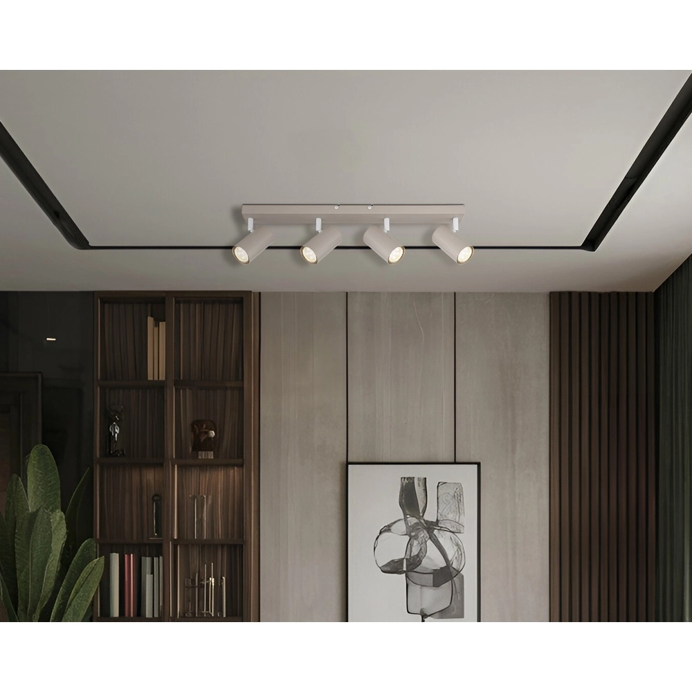 4-light ceiling spotlight Robby sand brown Globo 9007371572441