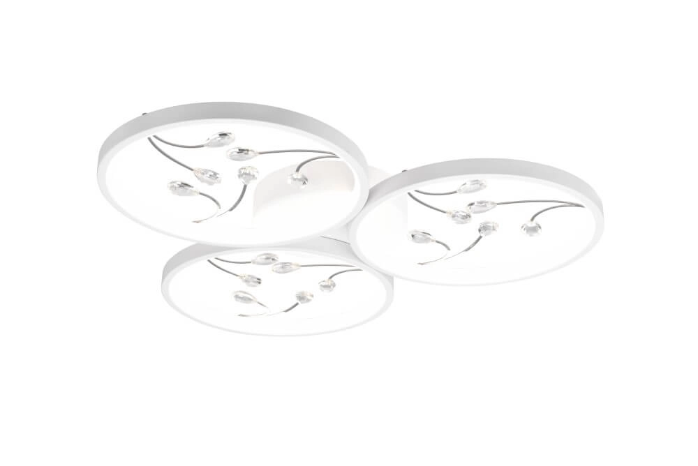 White LED ceiling light Groovy 3-light Trio 4017807541830