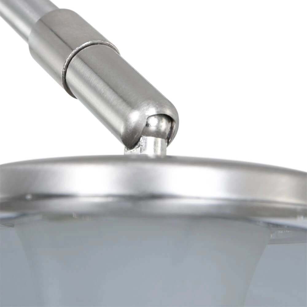Arc lamp Gramineus steel with smoke glass Steinhauer 8712746116496