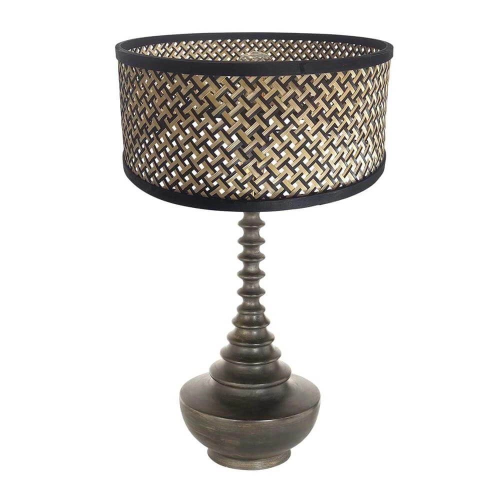 Unique table lamp Bois with bamboo shade Steinhauer 8712746172553