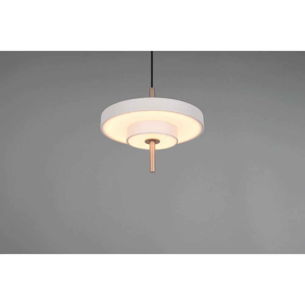 Design pendant lamp Keaton white Ø 20cm Trio 4017807653328