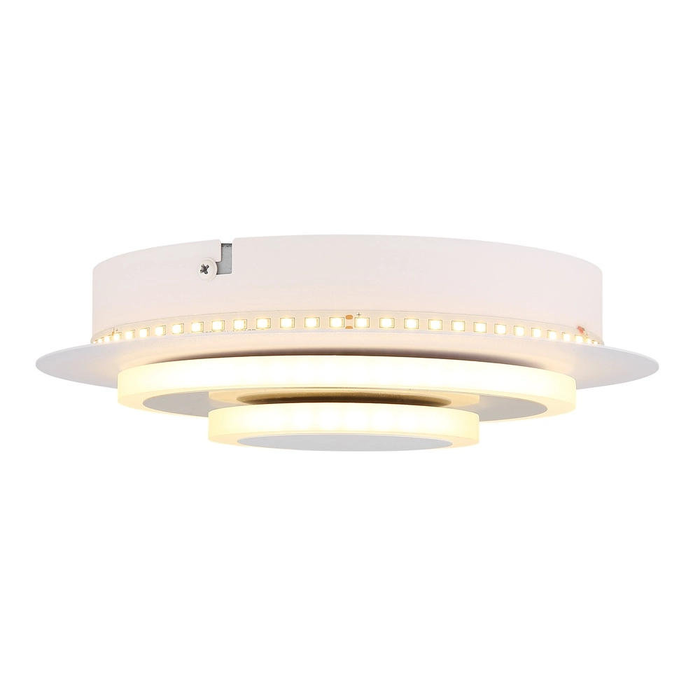 White wall lamp Odonell with wood Globo 9007371569410