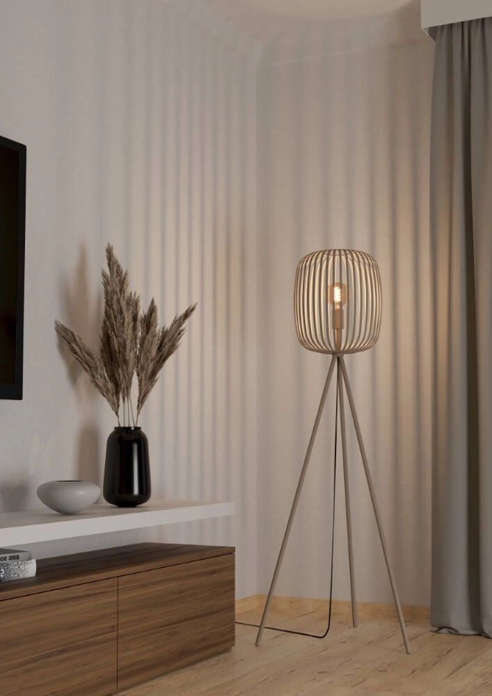 Sand Brown Floor Lamp Romazzina Ø 32.5cm Eglo 9008606244515