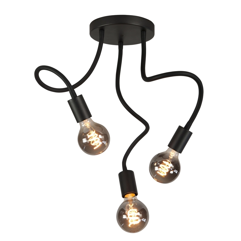 Design ceiling lamp Flex black 3-lights