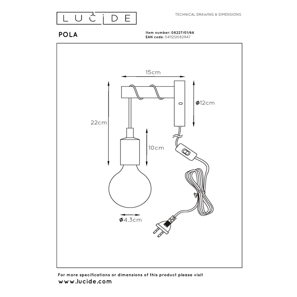Wall lamp Pola pink Lucide 5411212082947