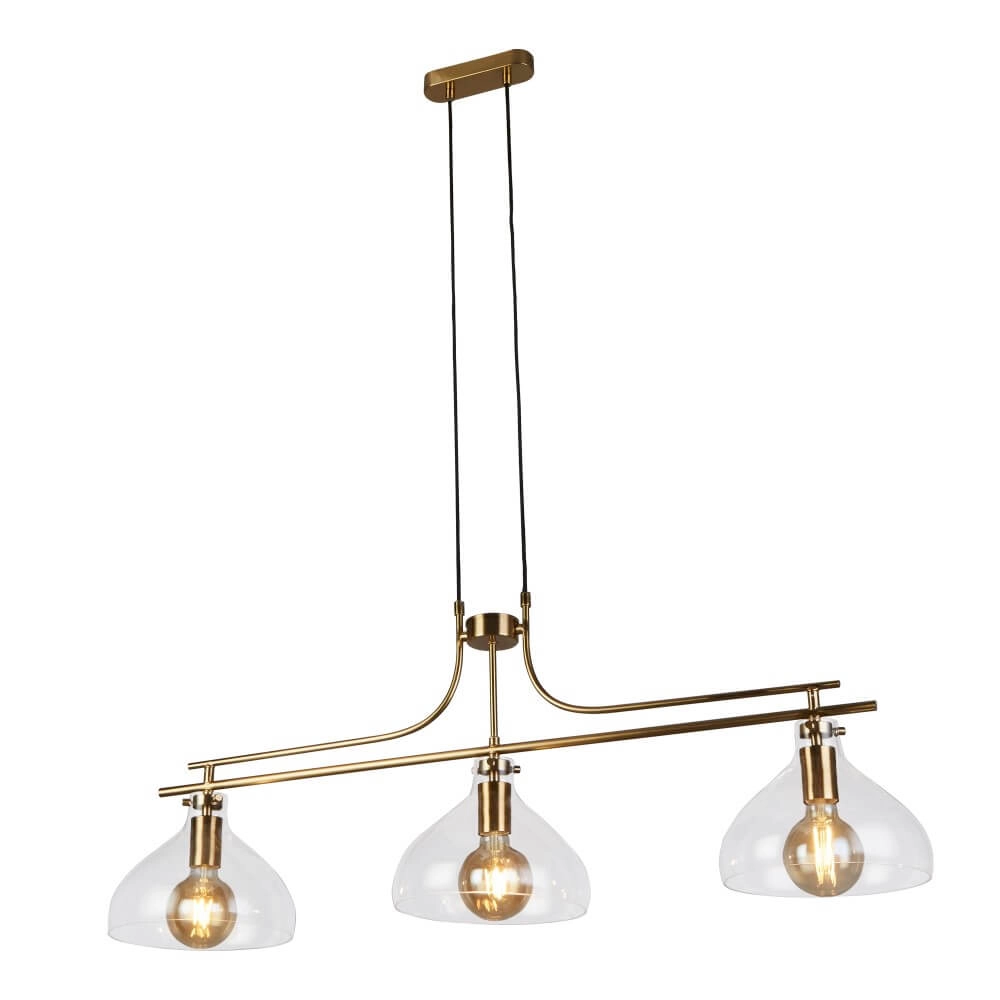 3-light pendant lamp Margarita gold Searchlight 5053423243085