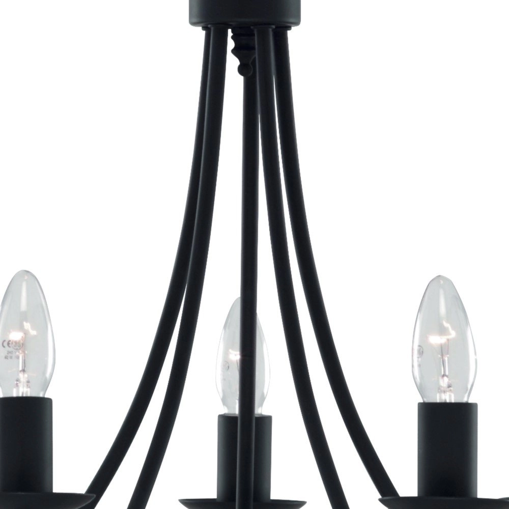 Black chandelier Maypole 5-light Searchlight 5013874205957