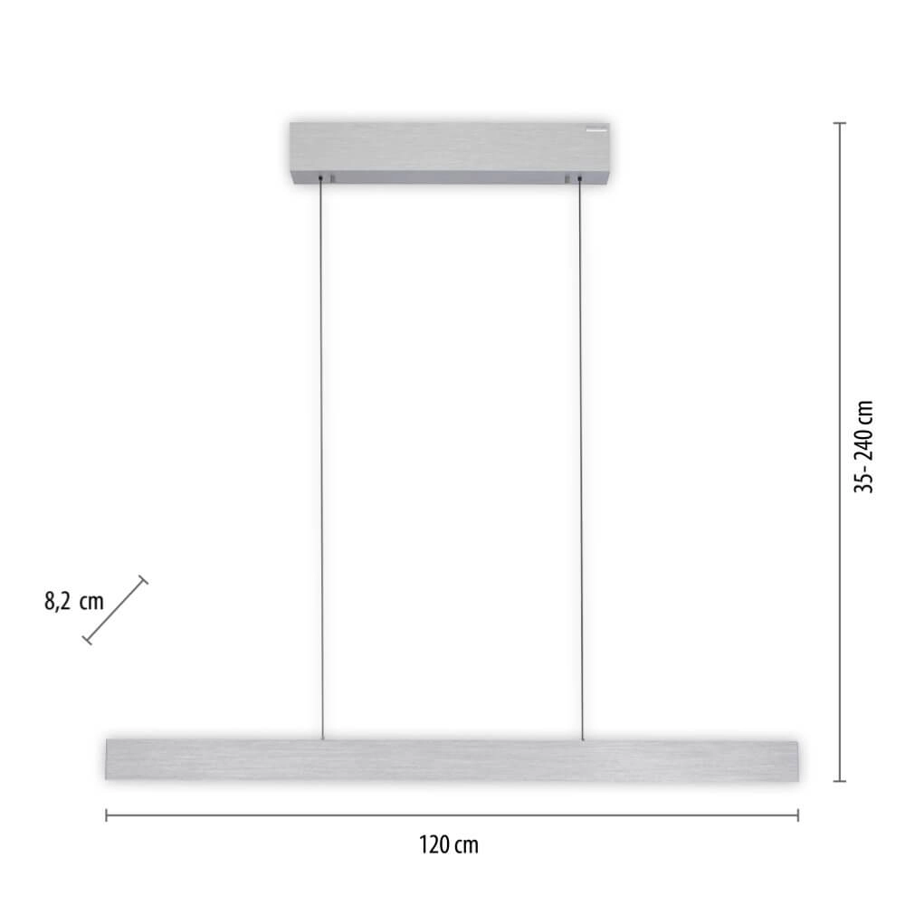 Design hanging lamp Pure E-Motion aluminum Paul Neuhaus 4012248372920