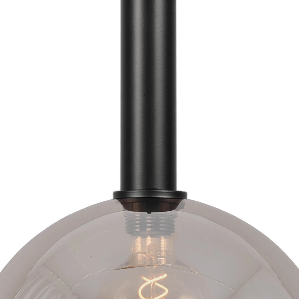 Hanging lamp Ø 30cm Bella 2 Black with gold glass Masterlight 8718121334318