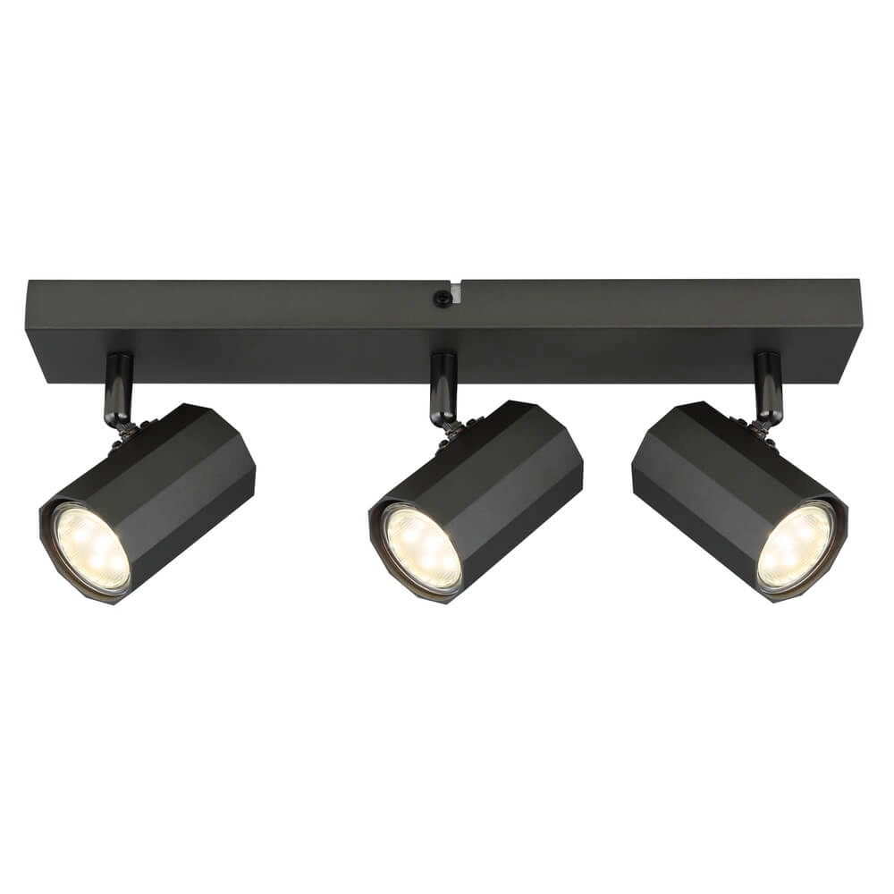 Grey ceiling lamp James 3-light Globo 9007371447848