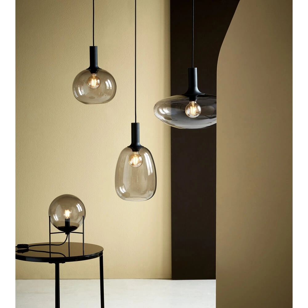 Glass pendant lamp Alton Ø 23cm smoke glass Nordlux 5701581452589