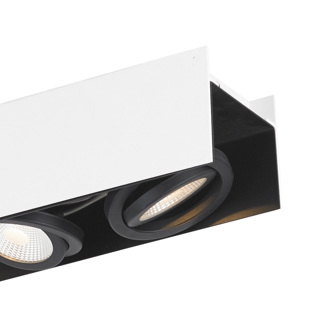 Directional spotlights Vidago 4-light white with black Stars of Light 9002759393182