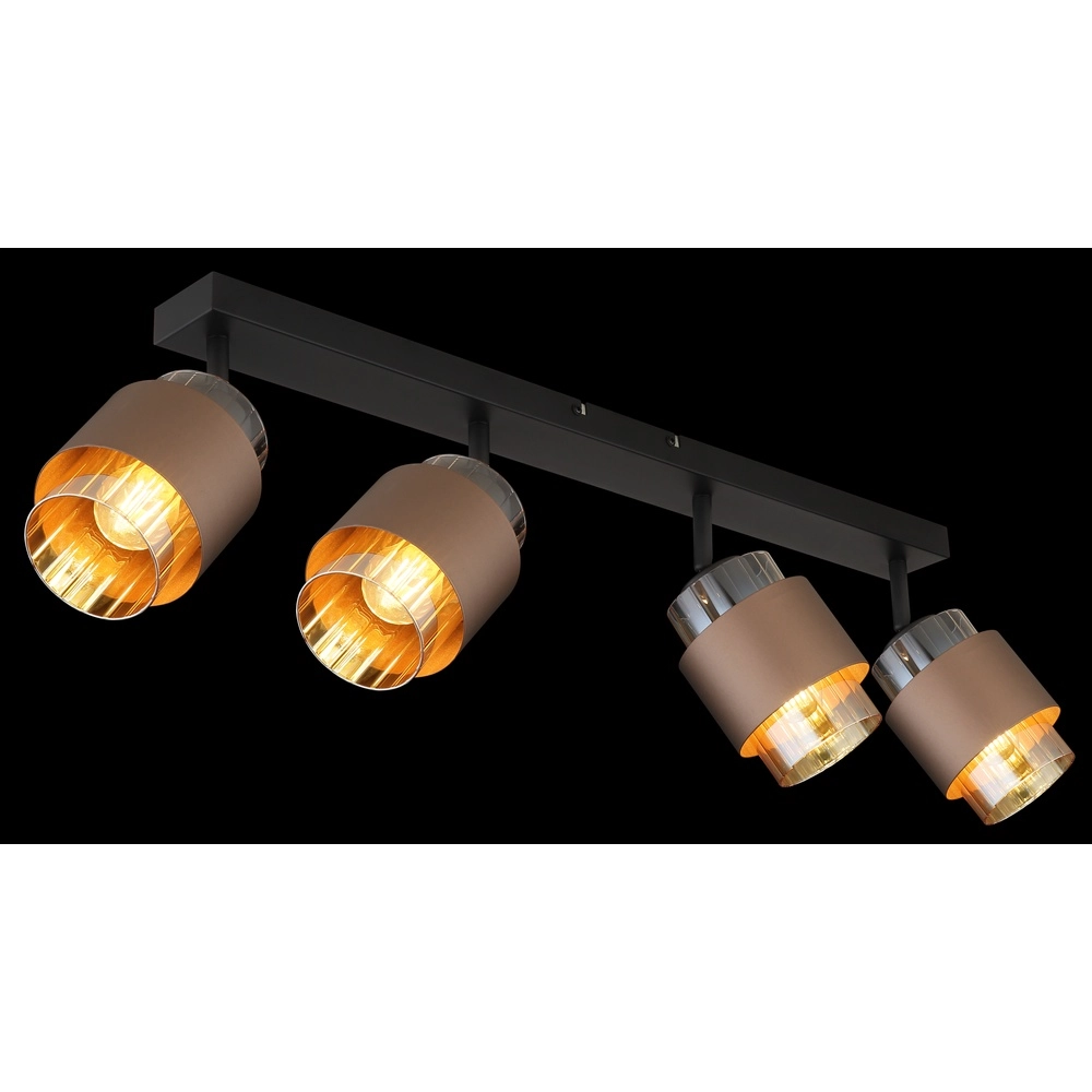 Design ceiling lamp Milley 4-light black Globo 9007371589340