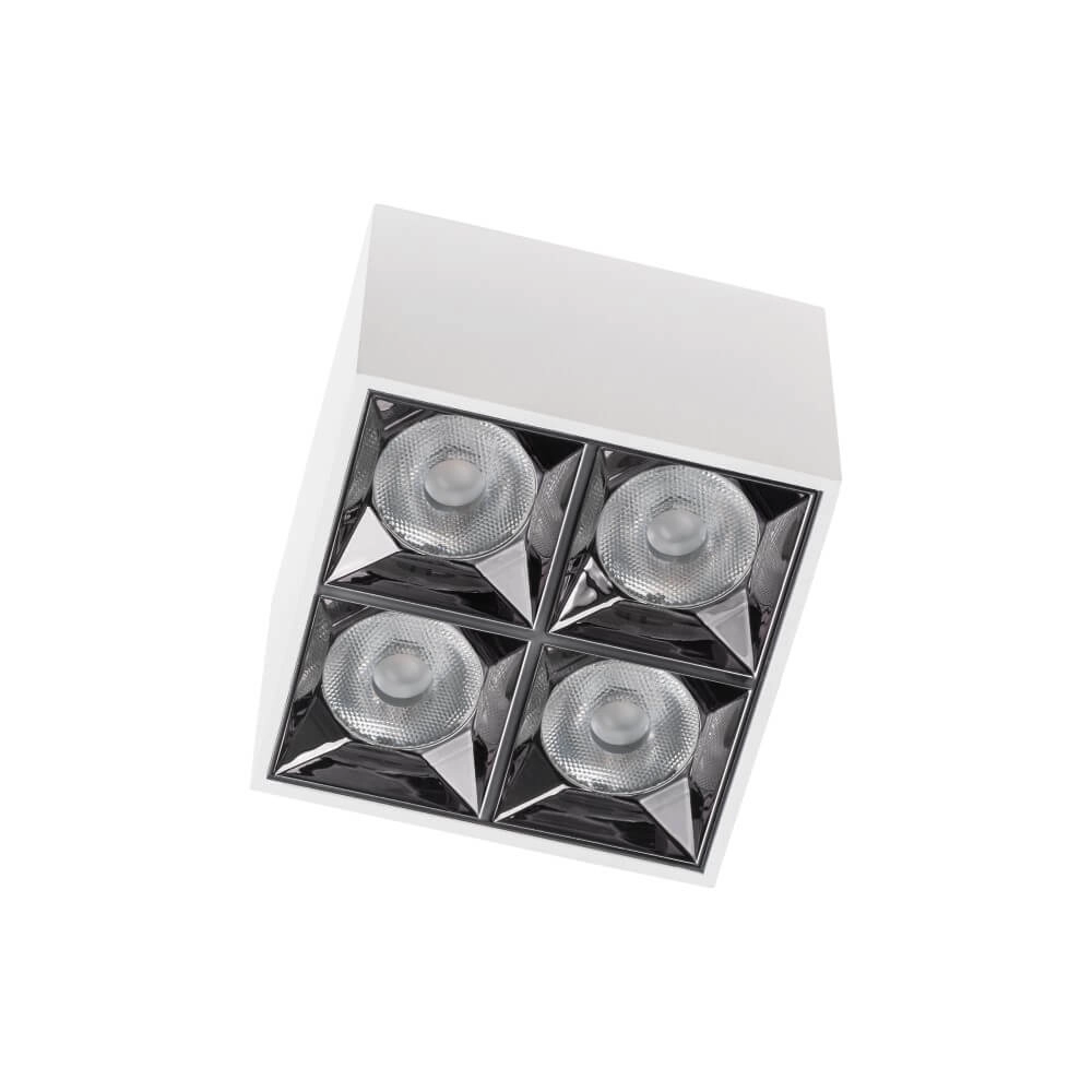 White surface-mounted spotlight Midi Led 2x2 LEDs - 3000K