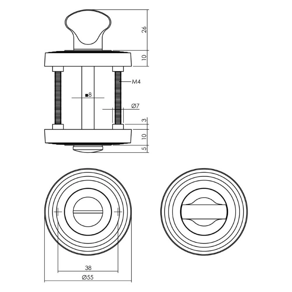Toilet closure Tira round concealed black Intersteel 8714186568286
