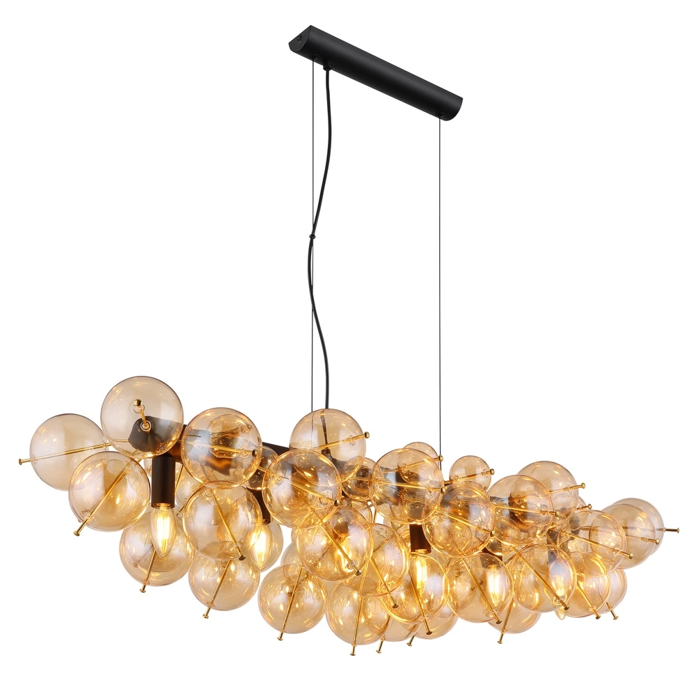 Unique pendant lamp Udo Amber glass 100cm