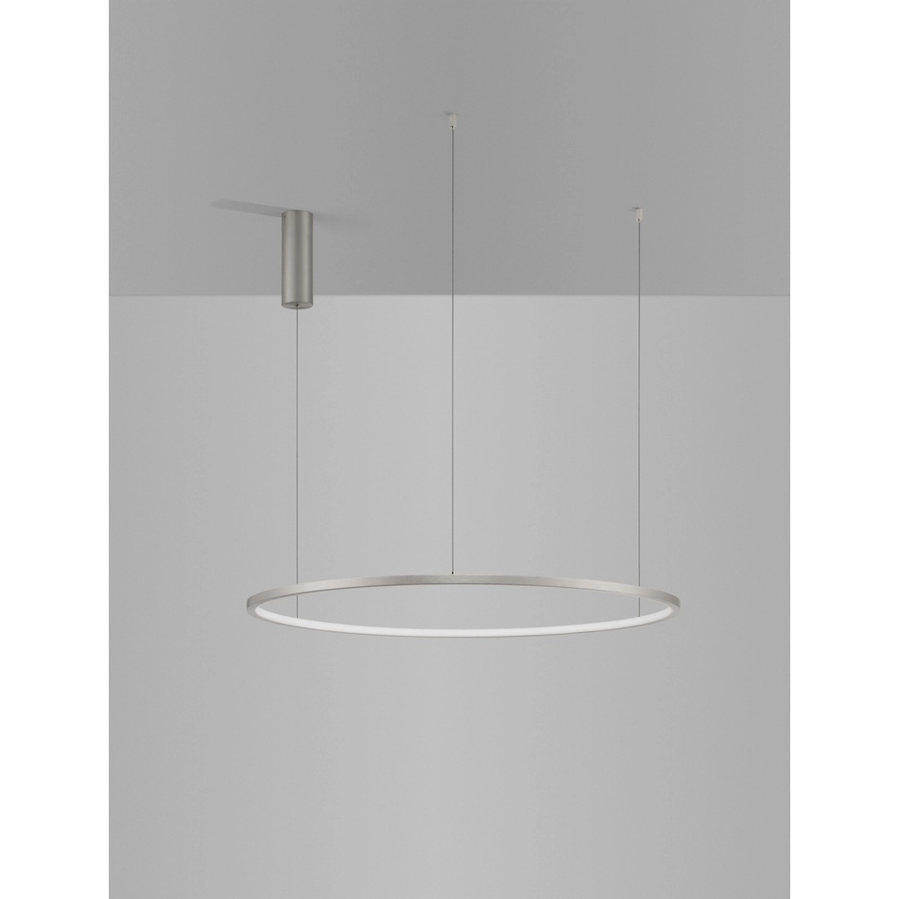 Round pendant lamp Tarquin silver grey Ø 80cm Lyora 5212017438324