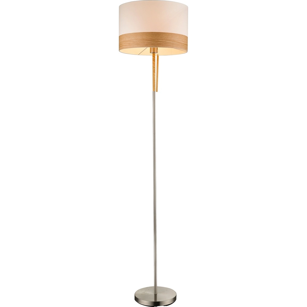 Floor lamp Chipsy with wood look Ø 40cm