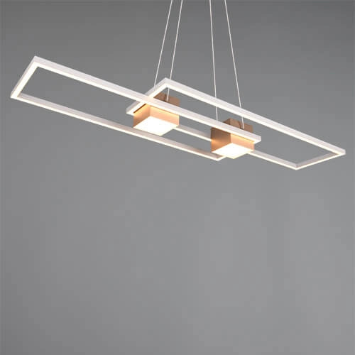 Led pendant light office Albany Red brass
