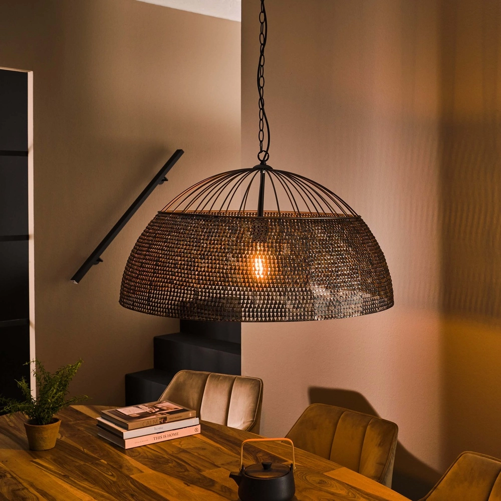 Scale-look pendant lamp XXL Armor Ø 80cm