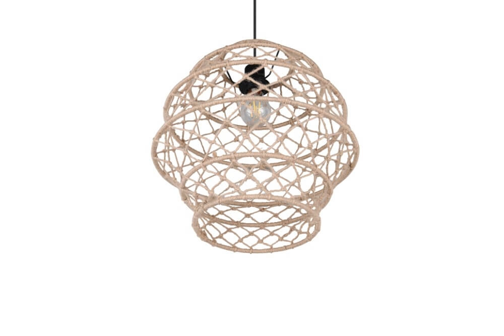 Rattan pendant lamp Hive Ø 38.5cm Trio 4017807637205