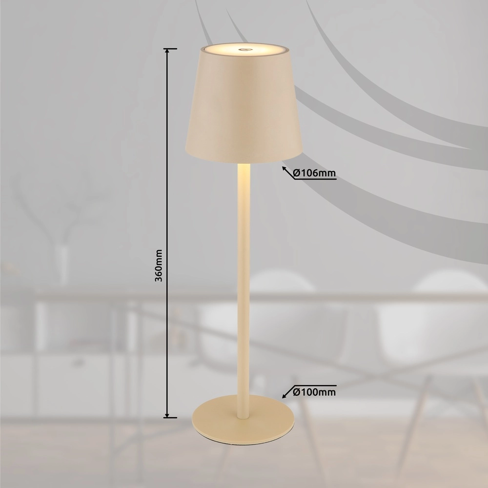 Design table lamp Vannie Sand Brown Rechargeable Globo 9007371452729