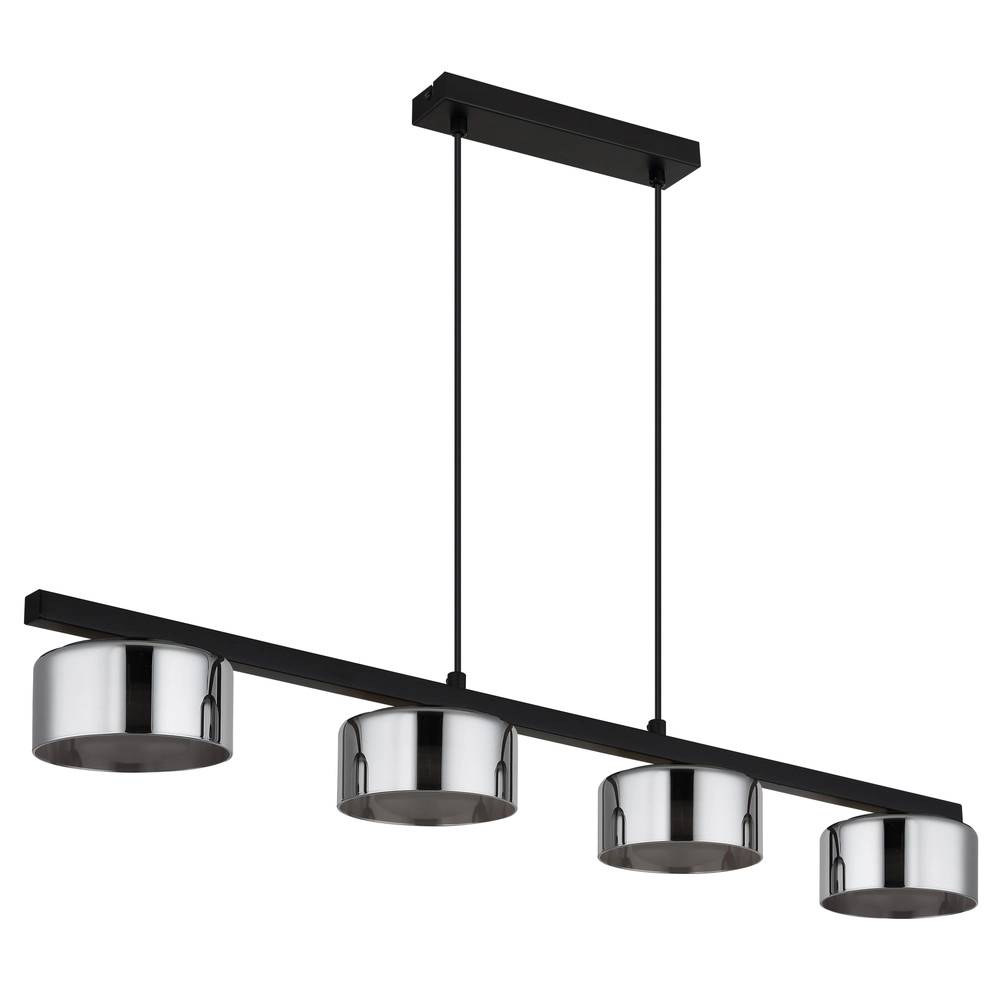 Design pendant lamp Higgins 4-light black Globo 9007371525829