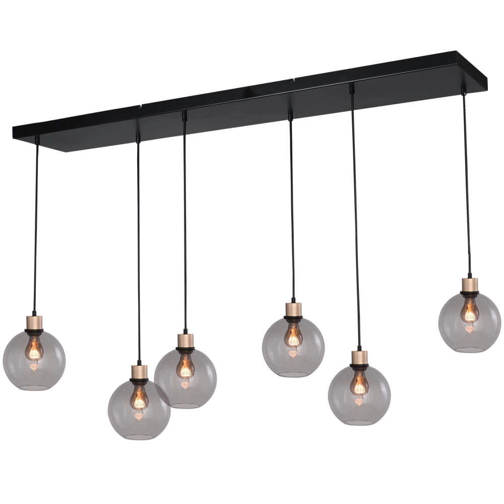 Hanging lamp Lazise 6x Ø 20cm gold