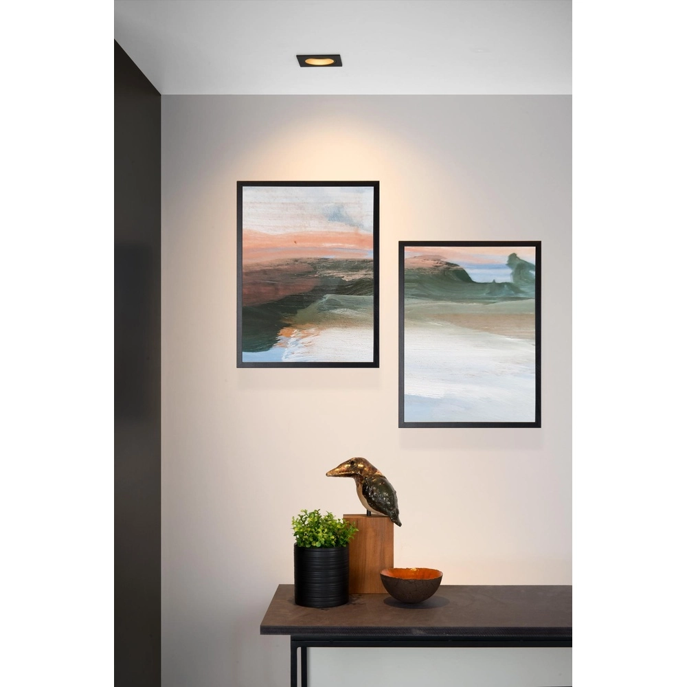 Square recessed spotlight Embed Black Lucide 5411212221193
