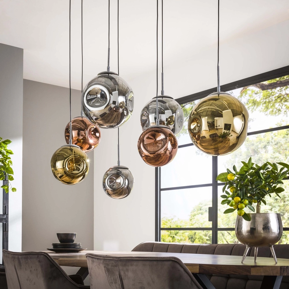 7-light pendant lamp Stellar colored spheres Lyora 8716803511682