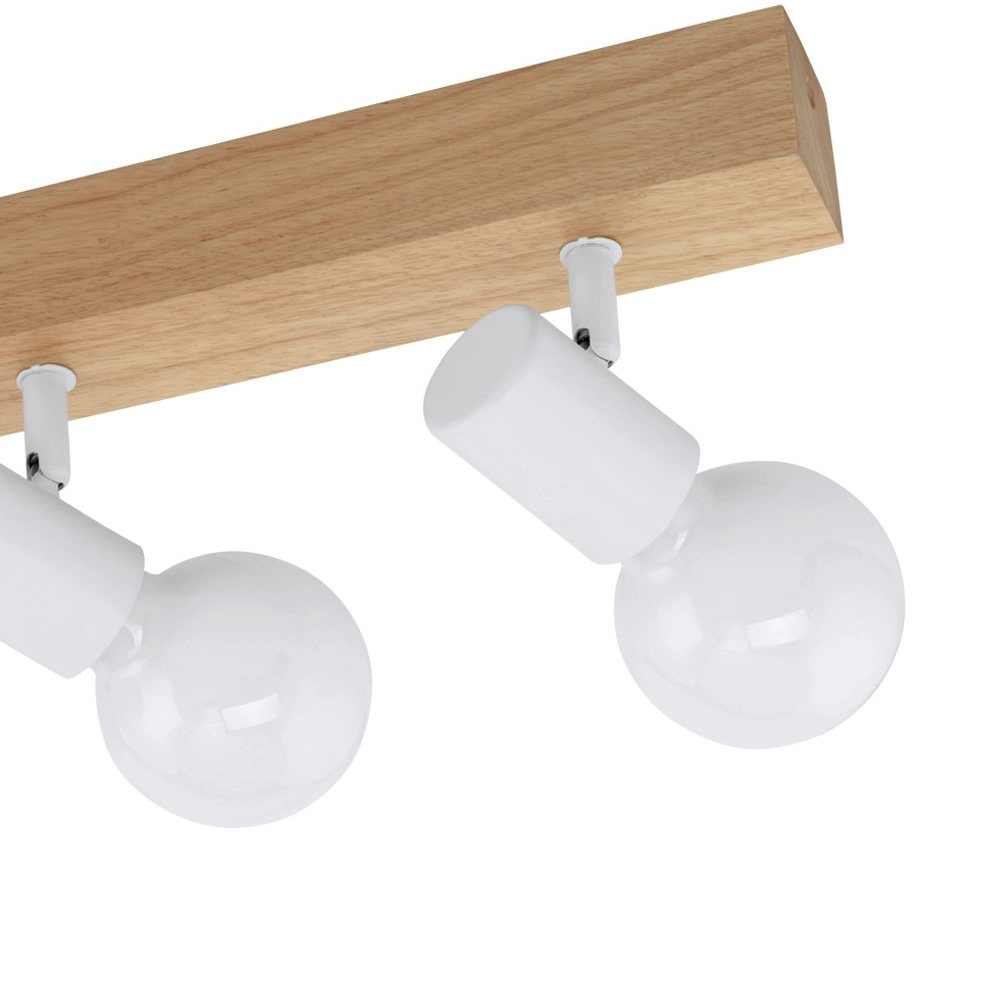 Ceiling spotlight Townshend 3 4-light wood brown with white Eglo 9002759994853