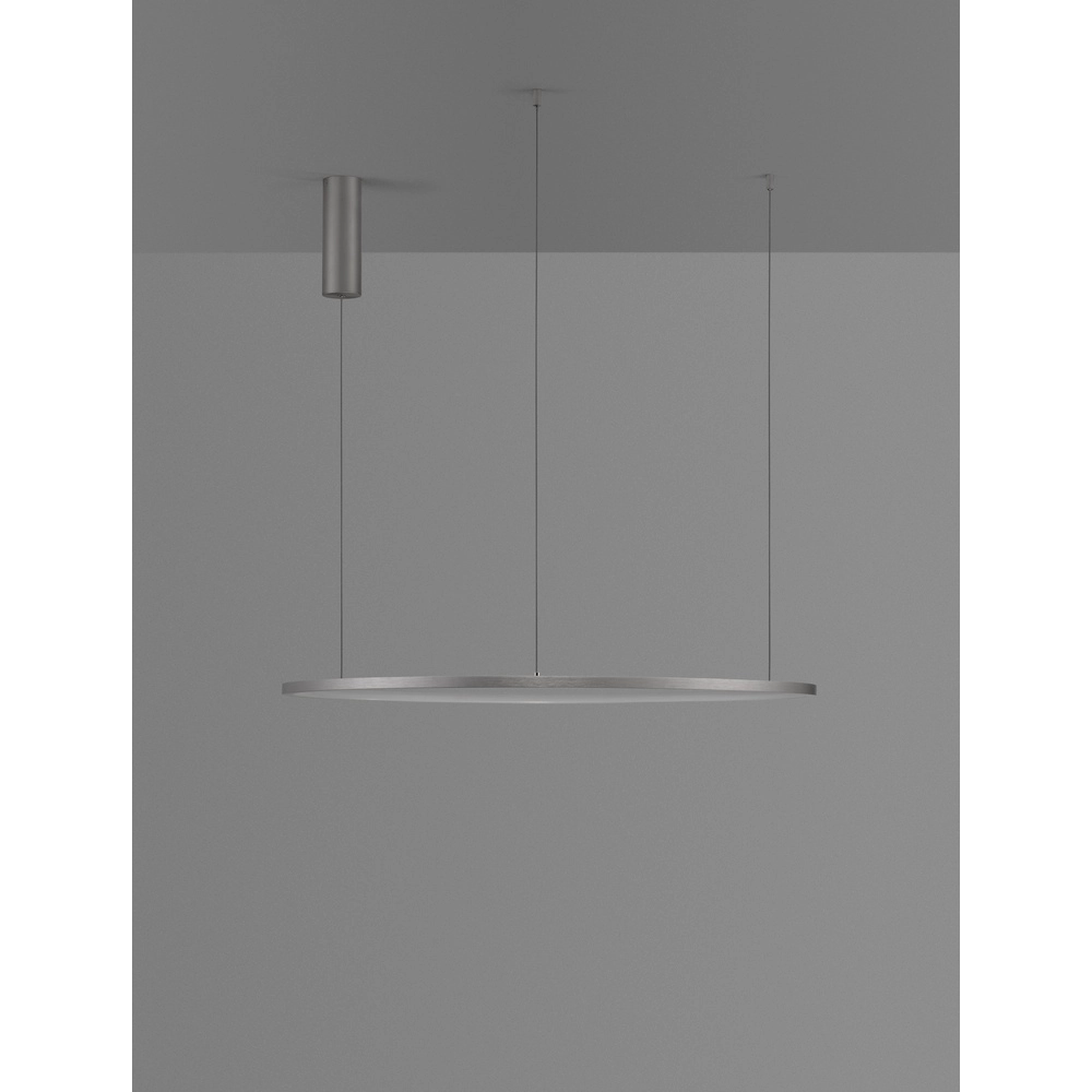 Round pendant lamp Tarquin silver grey Ø 80cm Lyora 5212017438324
