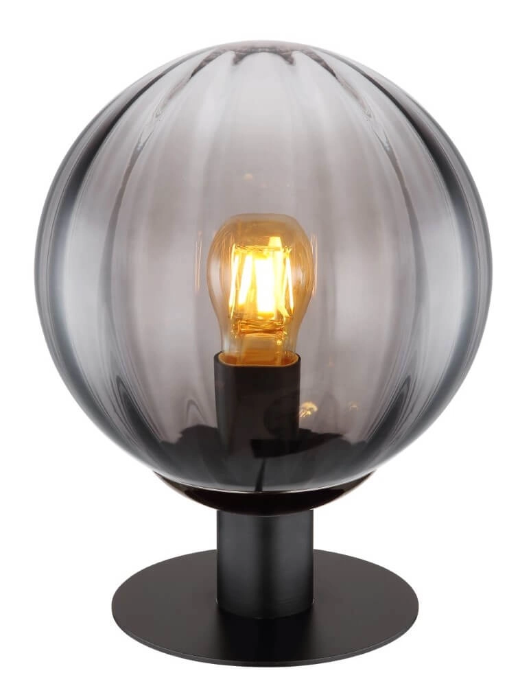 Table lamp Dallerta black with smoke glass