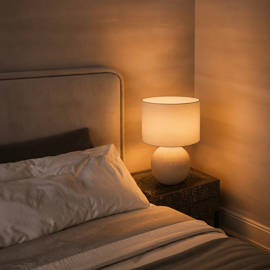 Table lamp Nagomi beige with cream hood