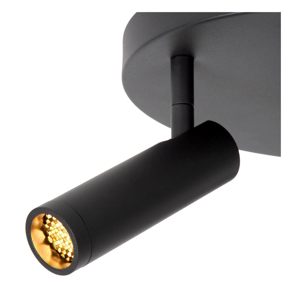 Sleek ceiling lamp Grado 3-light black Lucide 5411212221681