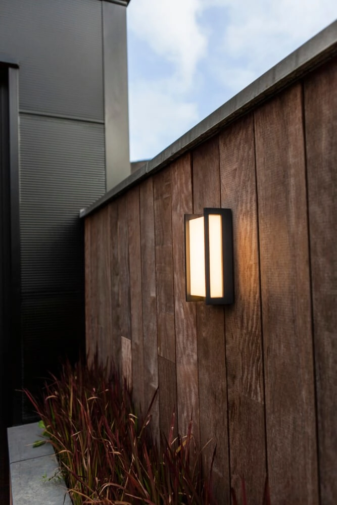 Anthracite wall lamp Qubo design Lutec 6939412011950