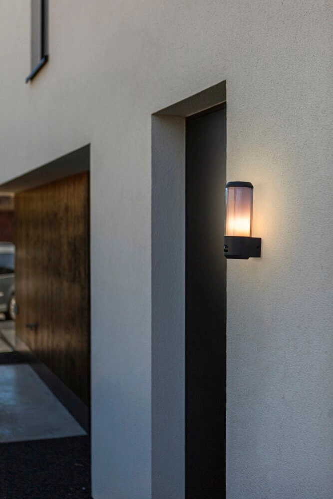 Anthracite wall lamp Heros with sensor Lutec 6939412014920