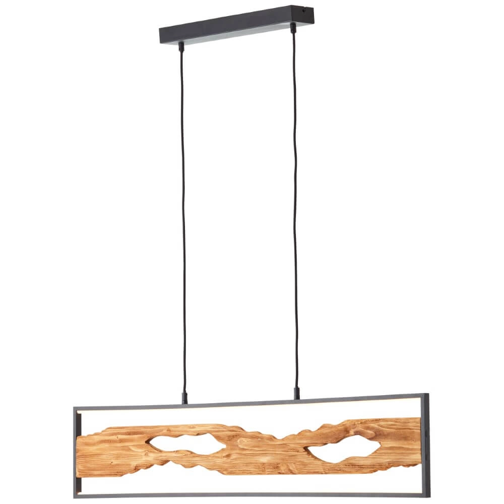 Led pendant light Chaumont with wood Brilliant 4004353411786