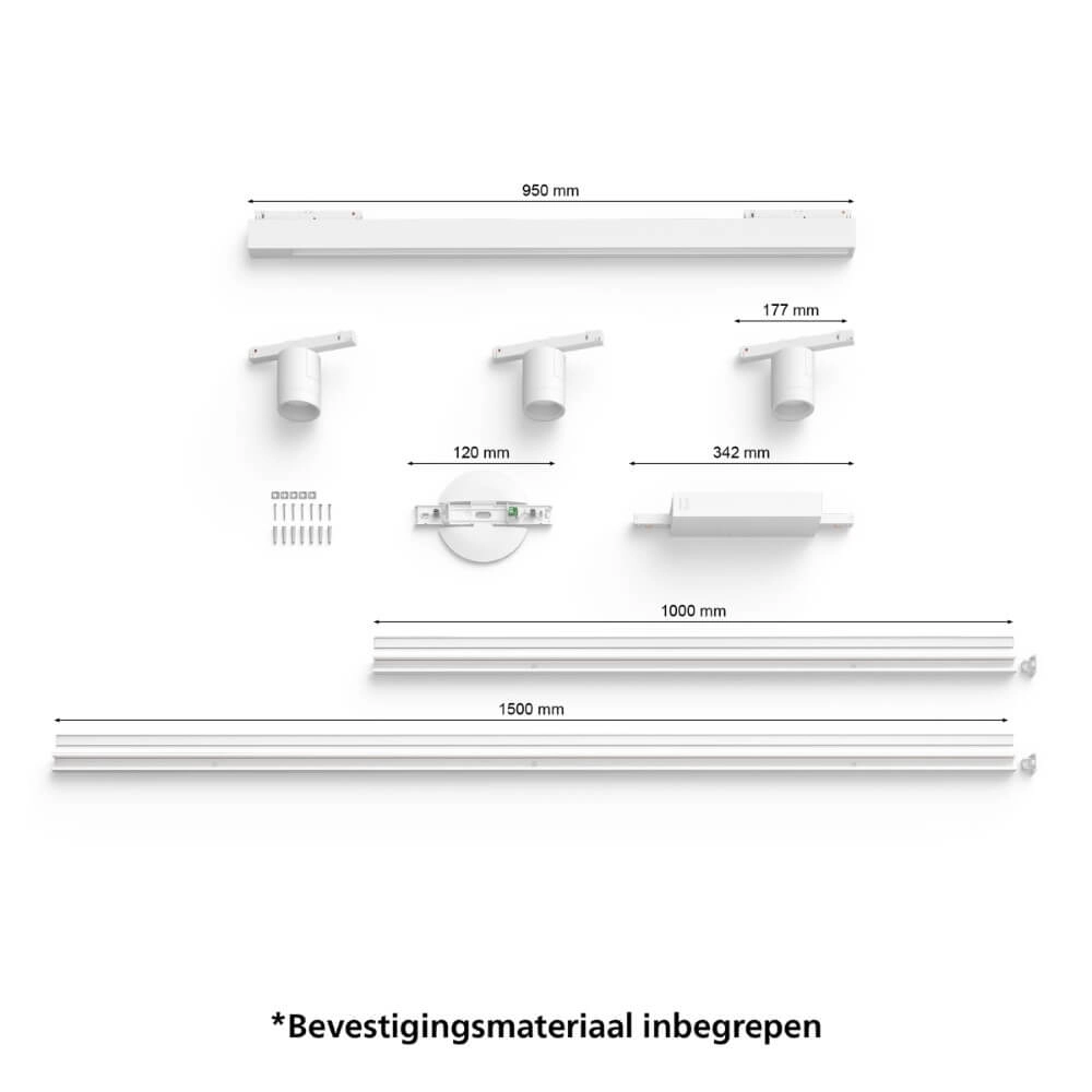Hue Perifo - White and color set of 3 spotlights and bar white Philips 8719514407824